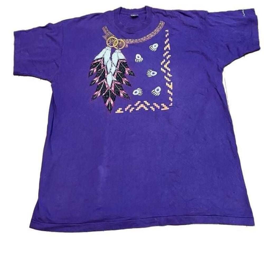 Vintage 90s Cherokee, N.C. Native American Style Graphic T-Shirt